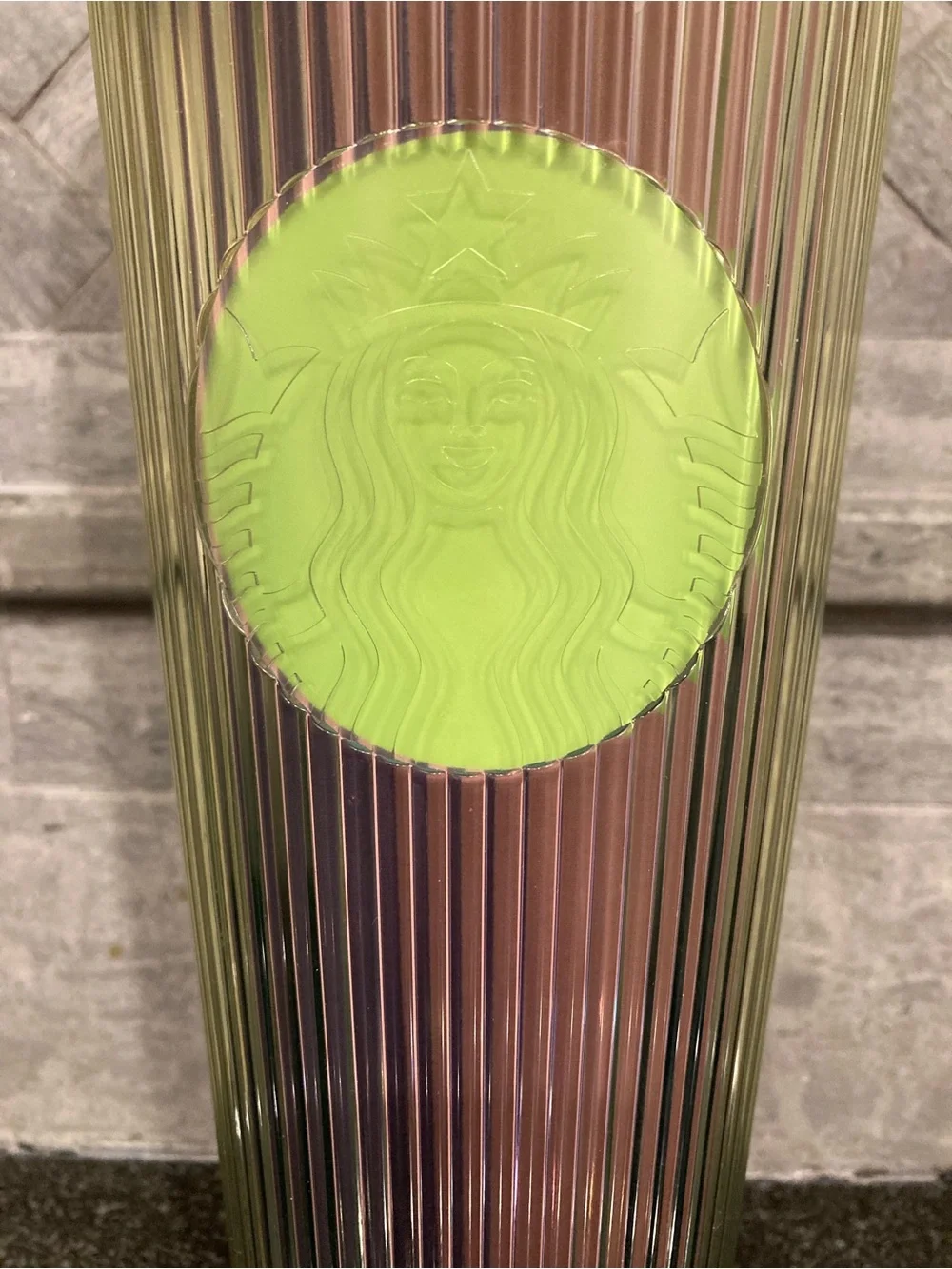 Statbucks 2023 Candy Apple Corrugated Tumbler W Matching Keychain